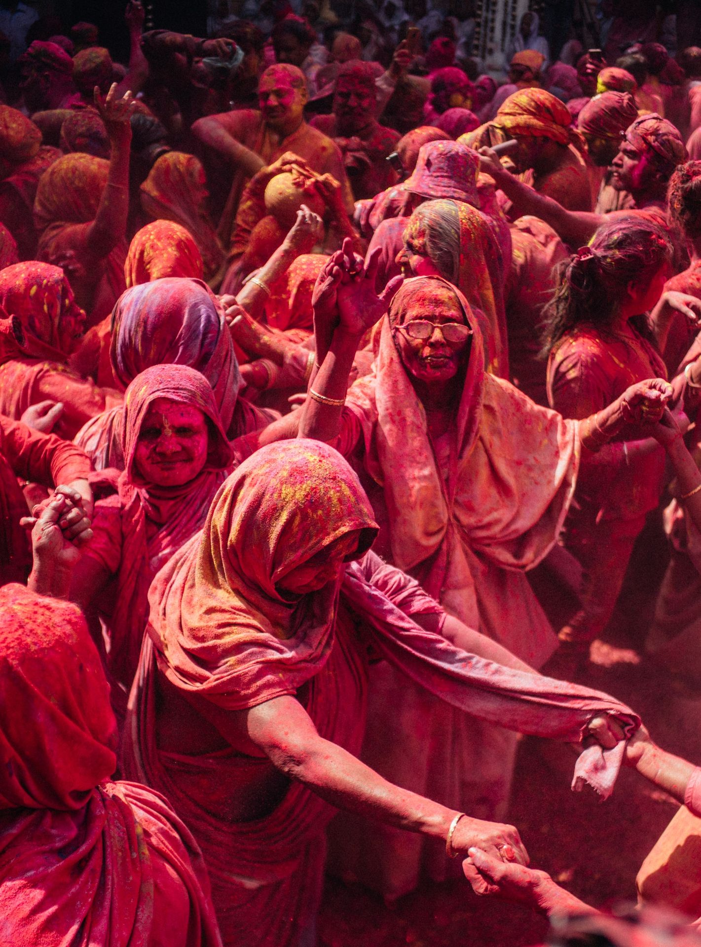 group of person gather for Holi